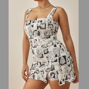 Reformation Daria Ecomove Active Dress In Comic Print